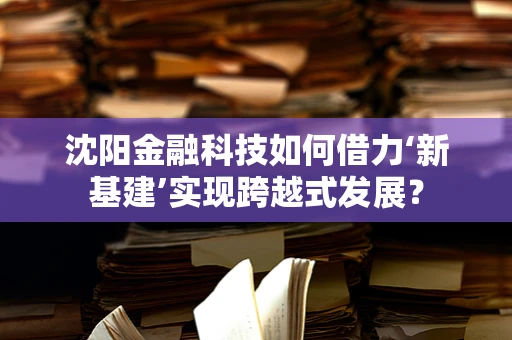 沈阳金融科技如何借力‘新基建’实现跨越式发展？