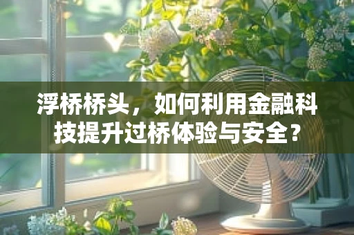 浮桥桥头，如何利用金融科技提升过桥体验与安全？