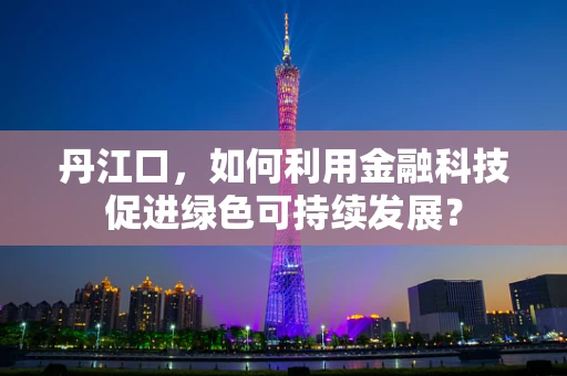 丹江口，如何利用金融科技促进绿色可持续发展？