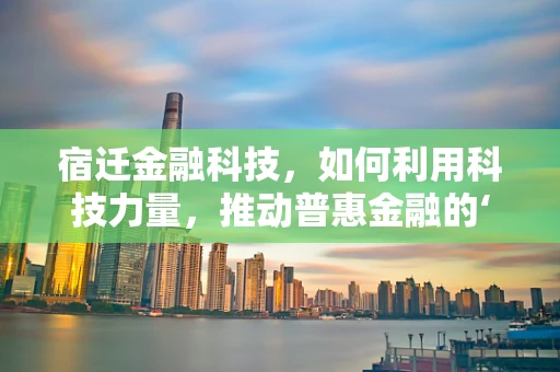 宿迁金融科技，如何利用科技力量，推动普惠金融的‘最后一公里’？