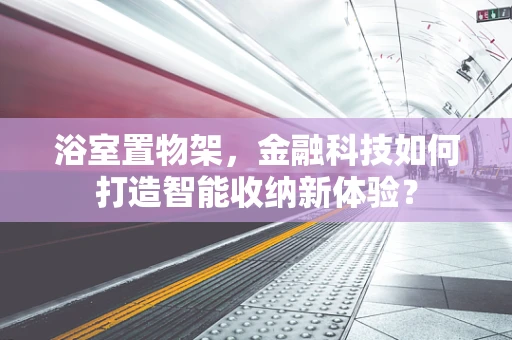 浴室置物架，金融科技如何打造智能收纳新体验？