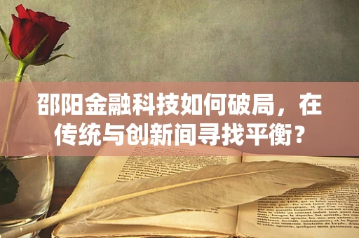 邵阳金融科技如何破局，在传统与创新间寻找平衡？