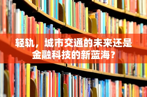 轻轨，城市交通的未来还是金融科技的新蓝海？
