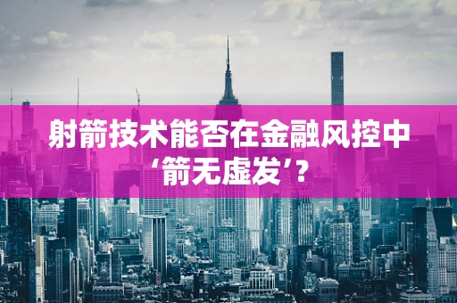 射箭技术能否在金融风控中‘箭无虚发’？
