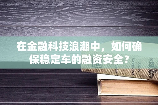 在金融科技浪潮中，如何确保稳定车的融资安全？