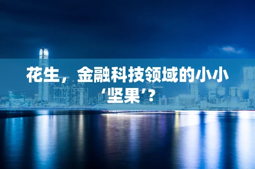 花生，金融科技领域的小小‘坚果’？