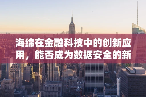 海绵在金融科技中的创新应用，能否成为数据安全的新防线？
