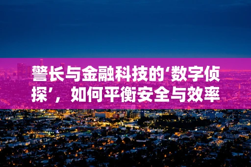 警长与金融科技的‘数字侦探’，如何平衡安全与效率？