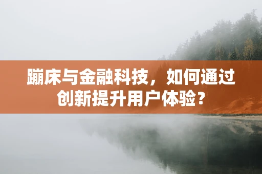 蹦床与金融科技，如何通过创新提升用户体验？