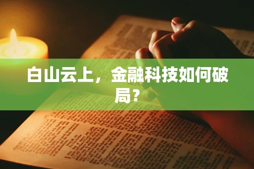 白山云上，金融科技如何破局？