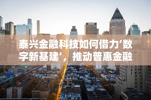 泰兴金融科技如何借力‘数字新基建’，推动普惠金融发展？