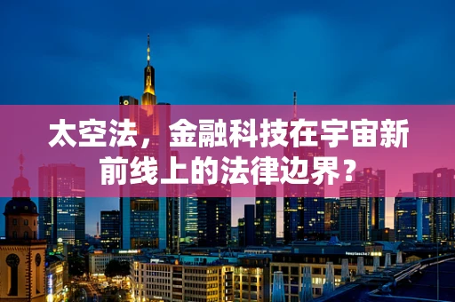 太空法，金融科技在宇宙新前线上的法律边界？