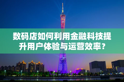 数码店如何利用金融科技提升用户体验与运营效率？