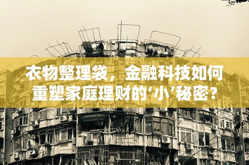 衣物整理袋，金融科技如何重塑家庭理财的‘小’秘密？