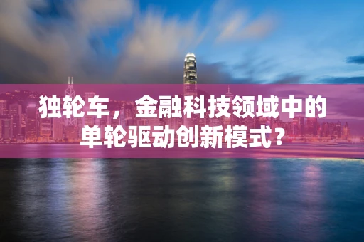 独轮车，金融科技领域中的单轮驱动创新模式？