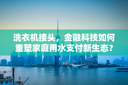 洗衣机接头，金融科技如何重塑家庭用水支付新生态？
