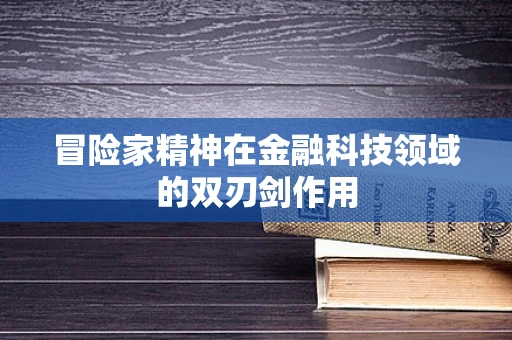 冒险家精神在金融科技领域的双刃剑作用