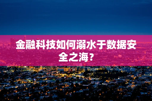 金融科技如何溺水于数据安全之海？