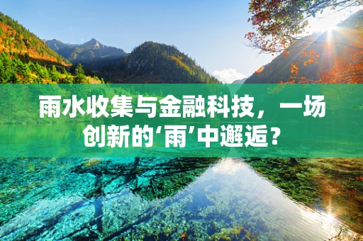雨水收集与金融科技，一场创新的‘雨’中邂逅？