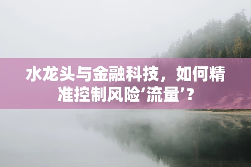 水龙头与金融科技，如何精准控制风险‘流量’？