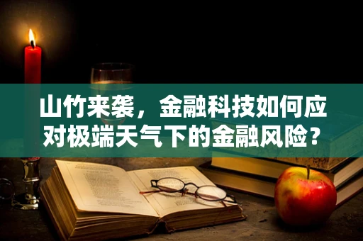 山竹来袭，金融科技如何应对极端天气下的金融风险？