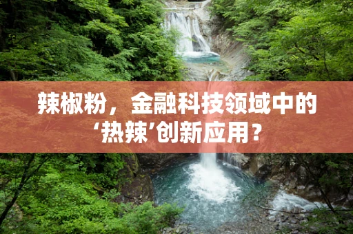 辣椒粉，金融科技领域中的‘热辣’创新应用？
