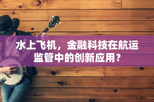 水上飞机，金融科技在航运监管中的创新应用？