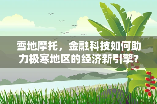 雪地摩托，金融科技如何助力极寒地区的经济新引擎？