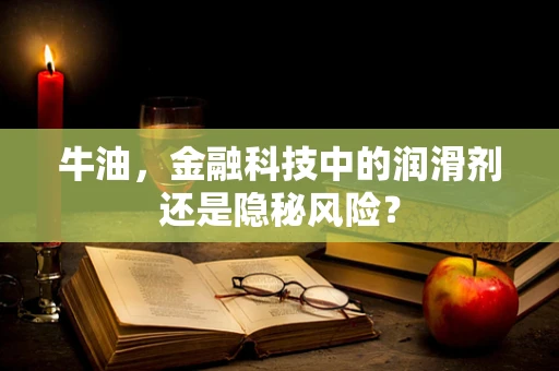 牛油，金融科技中的润滑剂还是隐秘风险？