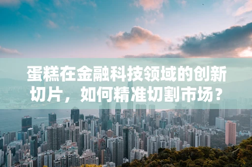 蛋糕在金融科技领域的创新切片，如何精准切割市场？