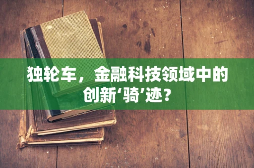 独轮车，金融科技领域中的创新‘骑’迹？