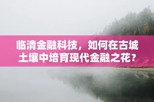 临清金融科技，如何在古城土壤中培育现代金融之花？