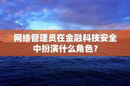 网络管理员在金融科技安全中扮演什么角色？