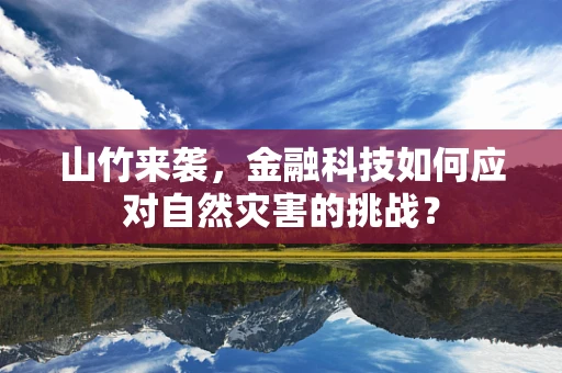 山竹来袭，金融科技如何应对自然灾害的挑战？