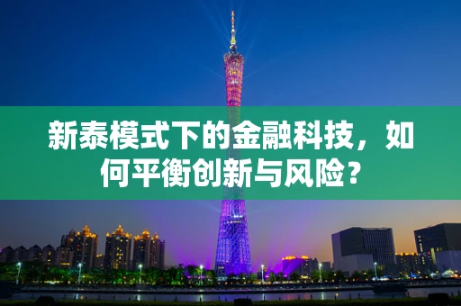 新泰模式下的金融科技，如何平衡创新与风险？
