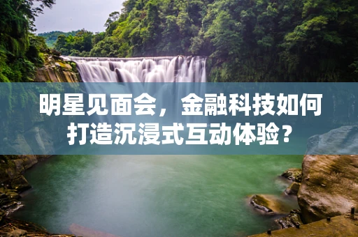 明星见面会，金融科技如何打造沉浸式互动体验？
