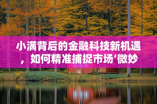 小满背后的金融科技新机遇，如何精准捕捉市场‘微妙’变化？