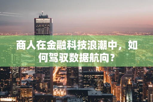 商人在金融科技浪潮中，如何驾驭数据航向？