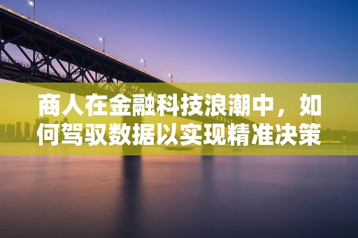 商人在金融科技浪潮中，如何驾驭数据以实现精准决策？