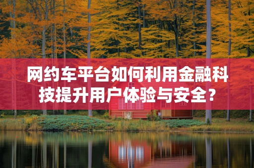 网约车平台如何利用金融科技提升用户体验与安全？