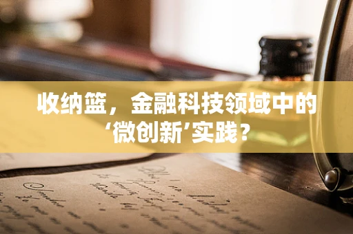 收纳篮，金融科技领域中的‘微创新’实践？