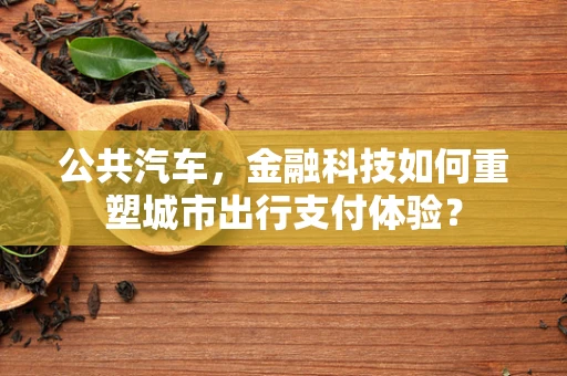 公共汽车，金融科技如何重塑城市出行支付体验？