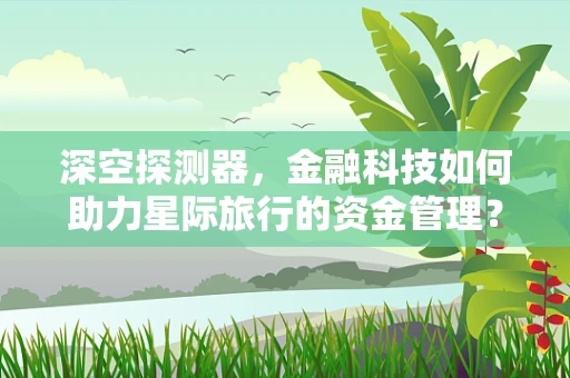 深空探测器，金融科技如何助力星际旅行的资金管理？