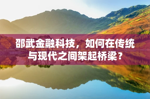 邵武金融科技，如何在传统与现代之间架起桥梁？
