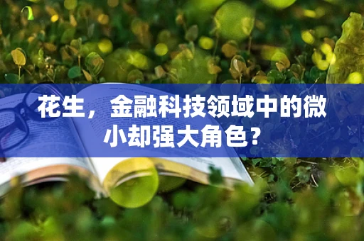花生，金融科技领域中的微小却强大角色？