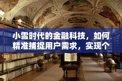 小雪时代的金融科技，如何精准捕捉用户需求，实现个性化服务？