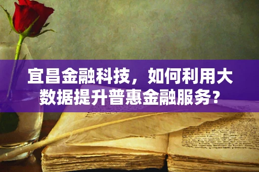 宜昌金融科技，如何利用大数据提升普惠金融服务？
