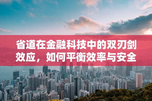 省道在金融科技中的双刃剑效应，如何平衡效率与安全？
