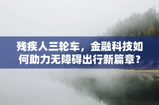 残疾人三轮车，金融科技如何助力无障碍出行新篇章？