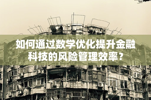如何通过数学优化提升金融科技的风险管理效率？